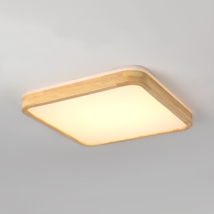 Circle Wooden LED Ceiling Light-Double Light Source