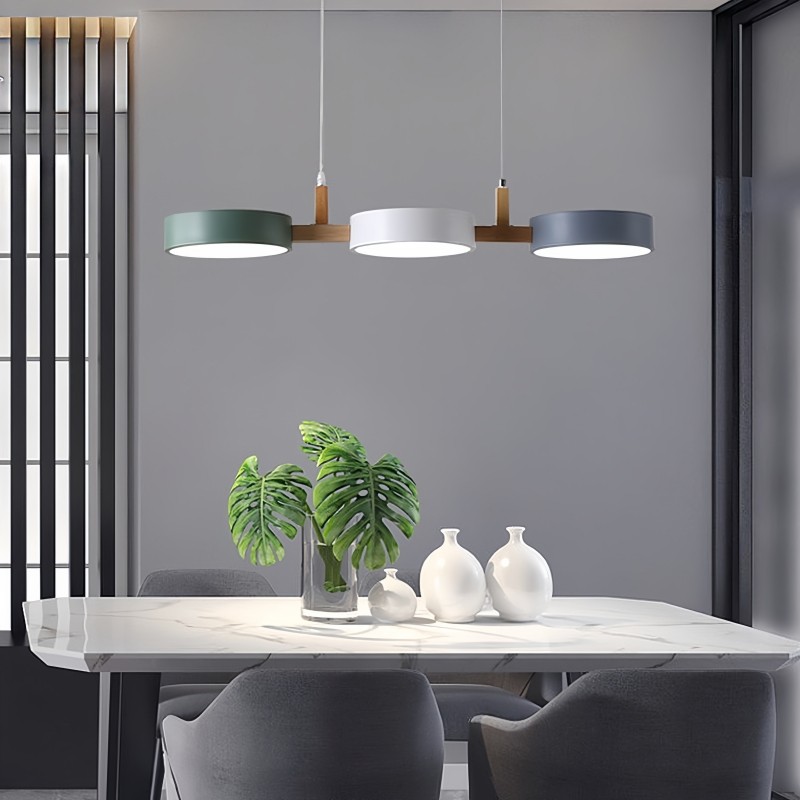 Nordic Modern Simple Macaron 3 Head Pendant Lamp M30