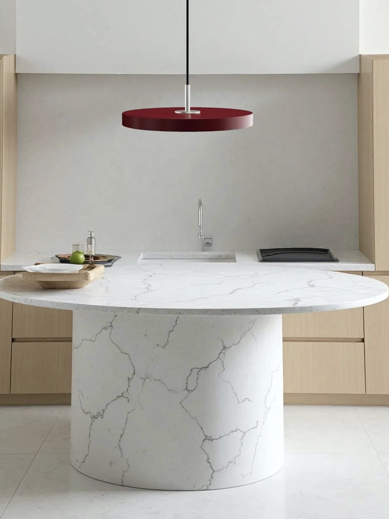 Modern Disc Pendant Light — Nordic Minimalist Fixture for Dining & Kitchen G102