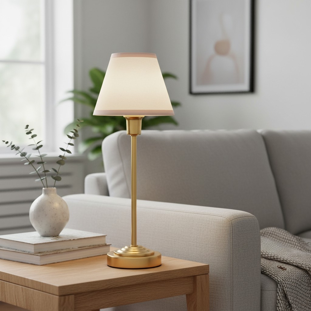 Bronzuno Textured Fabric Desk Lamp - Modern Metal Base Lighting for Offices or Lounges T927