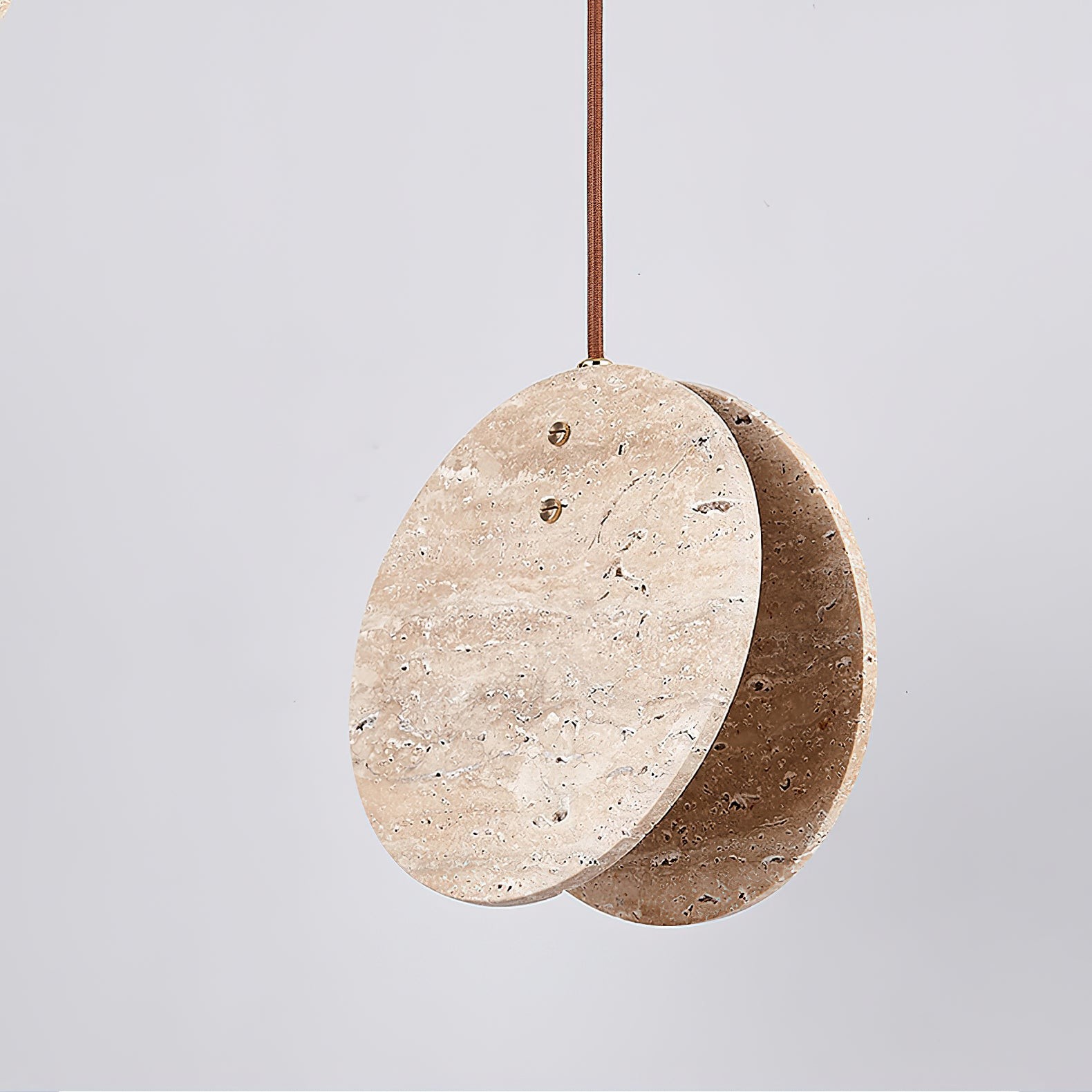 Stone Textured Disc Pendant Light G60