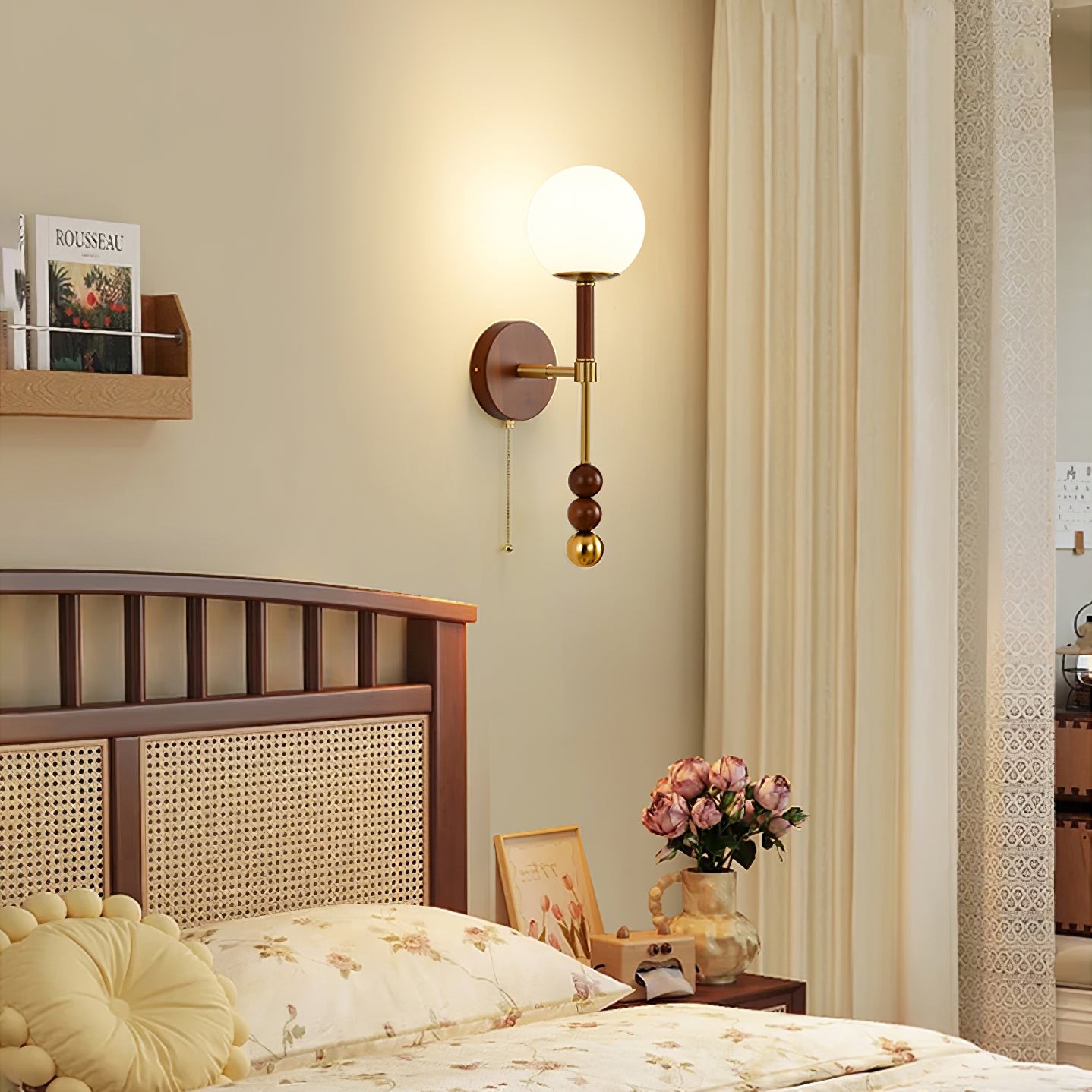 Retro Solid Wood Series Wall Lamp M419