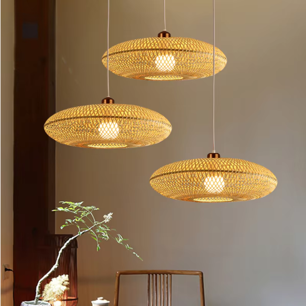 Treasure of the Dawn Bamboo Rattan Pendant Light T2123