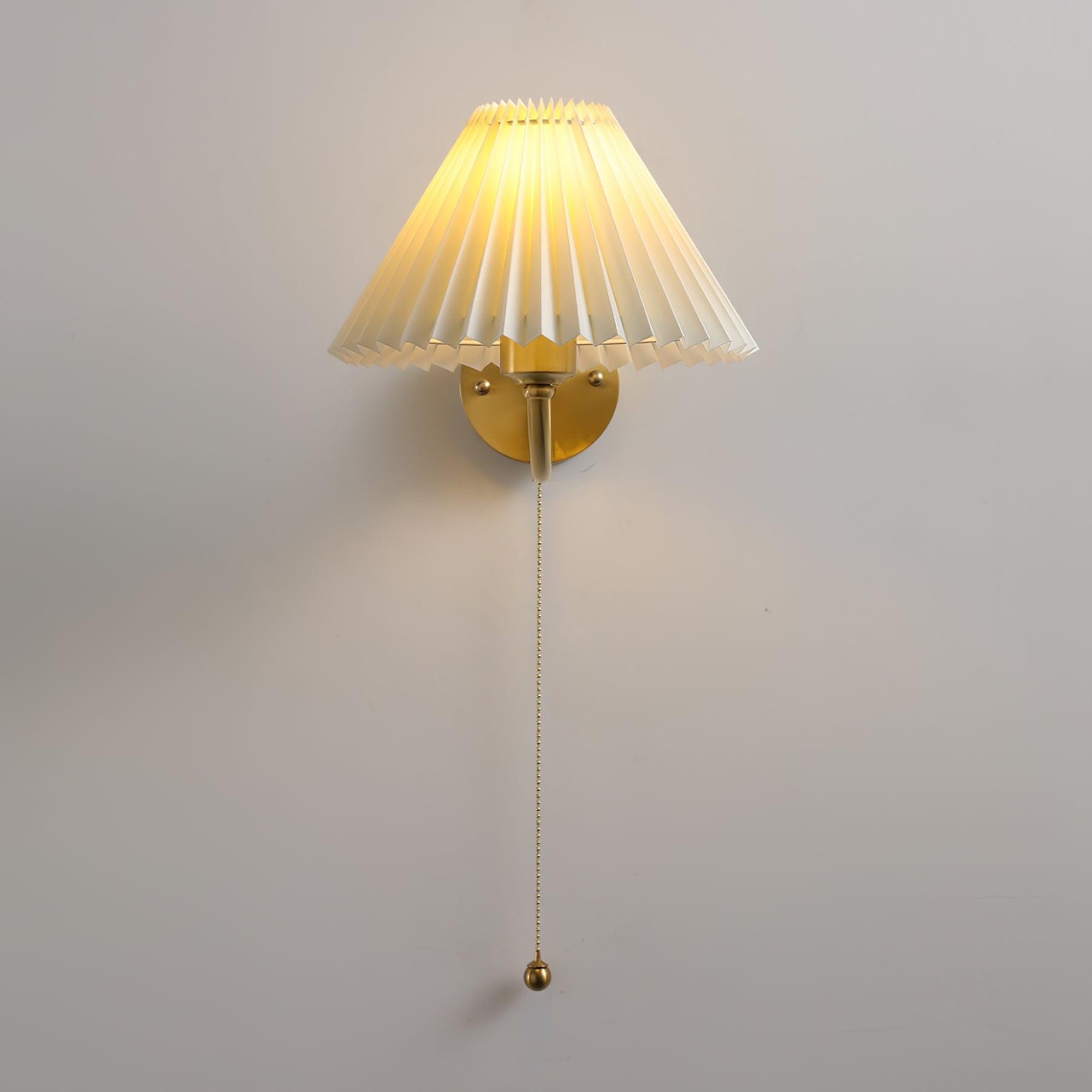 Modern Minimalist Luxury Fabric Brass Wall Lamp For Living Room M331