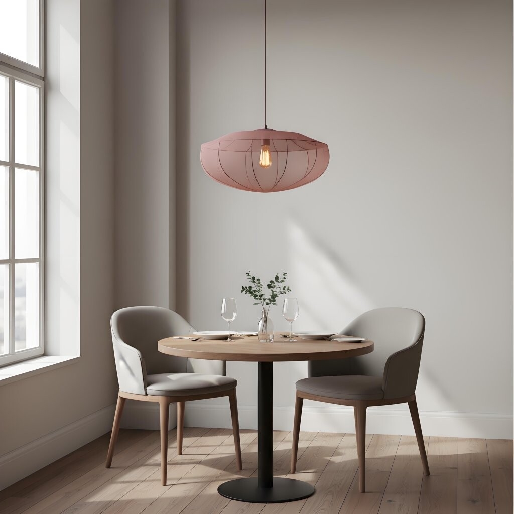 Lumifil Modern Mesh Pendant Light - Hanging Fabric Lghts are Suitable for Dining Rooms or Kitchen Islands T794