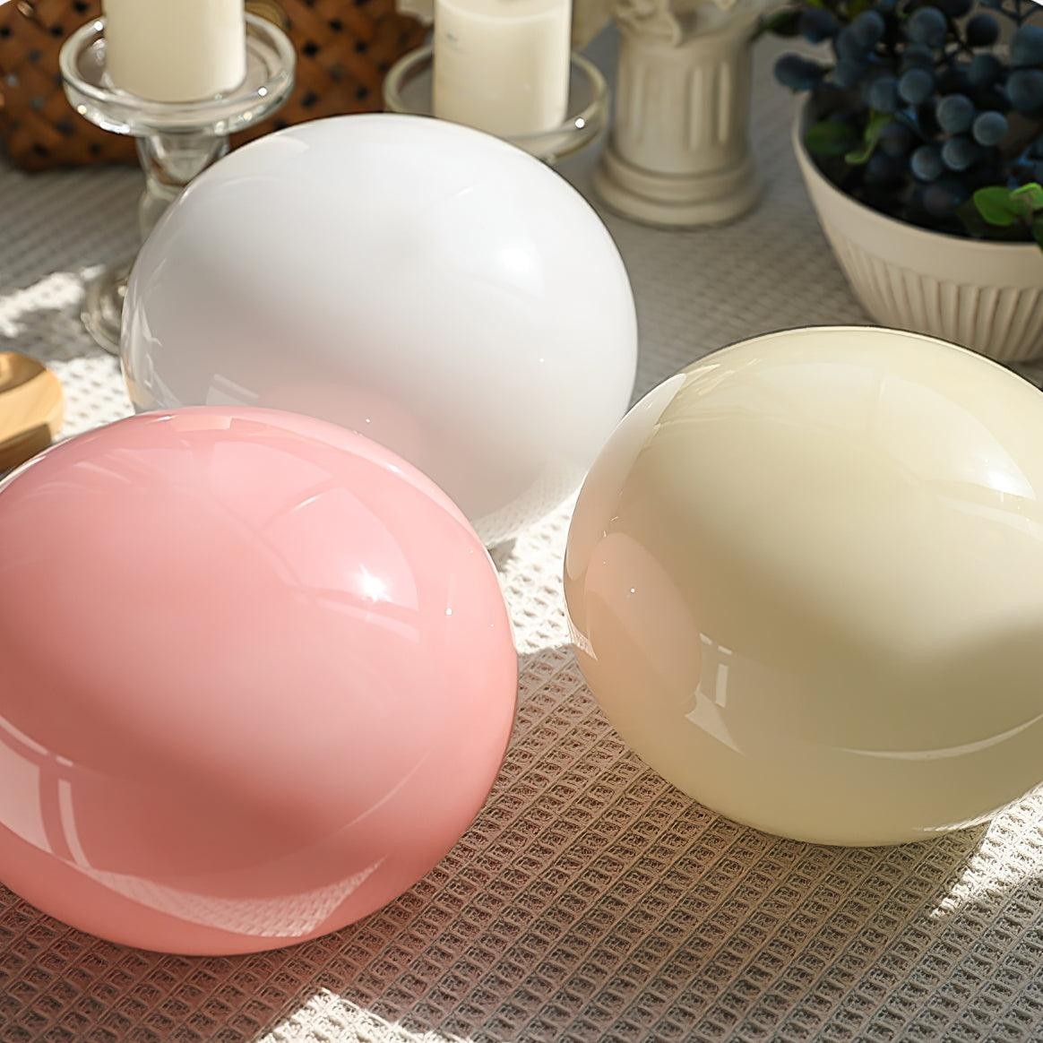 Scandinavian Cream Ball Table Lamp For Living Room M348