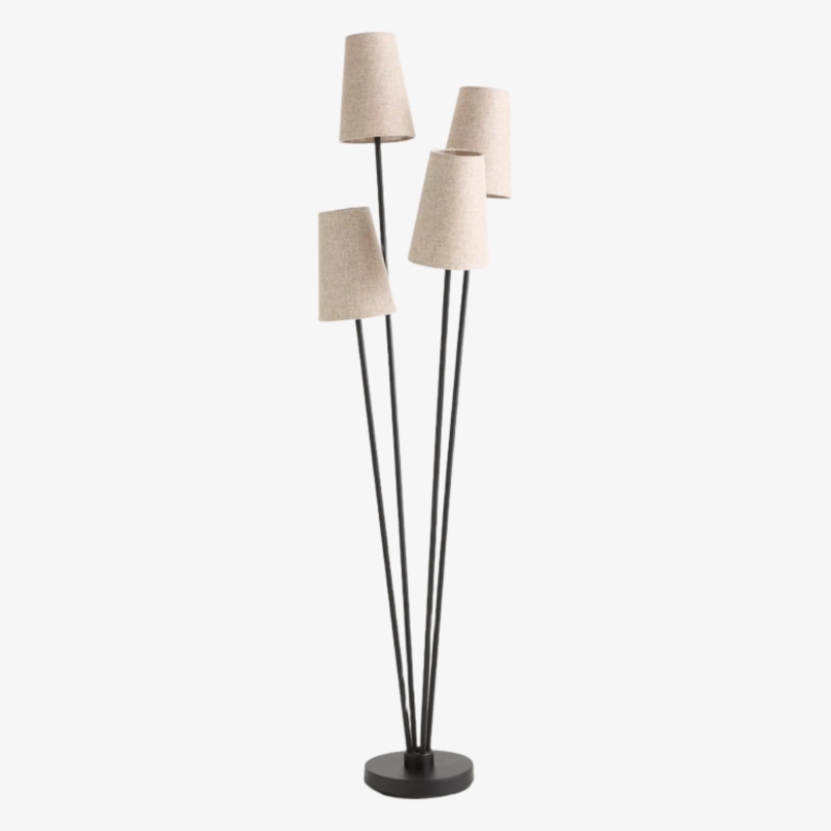 Duova 4 Light Floor Lamp - Fabric Shade Floor Lamp for Reading Corners or Living Spaces T718