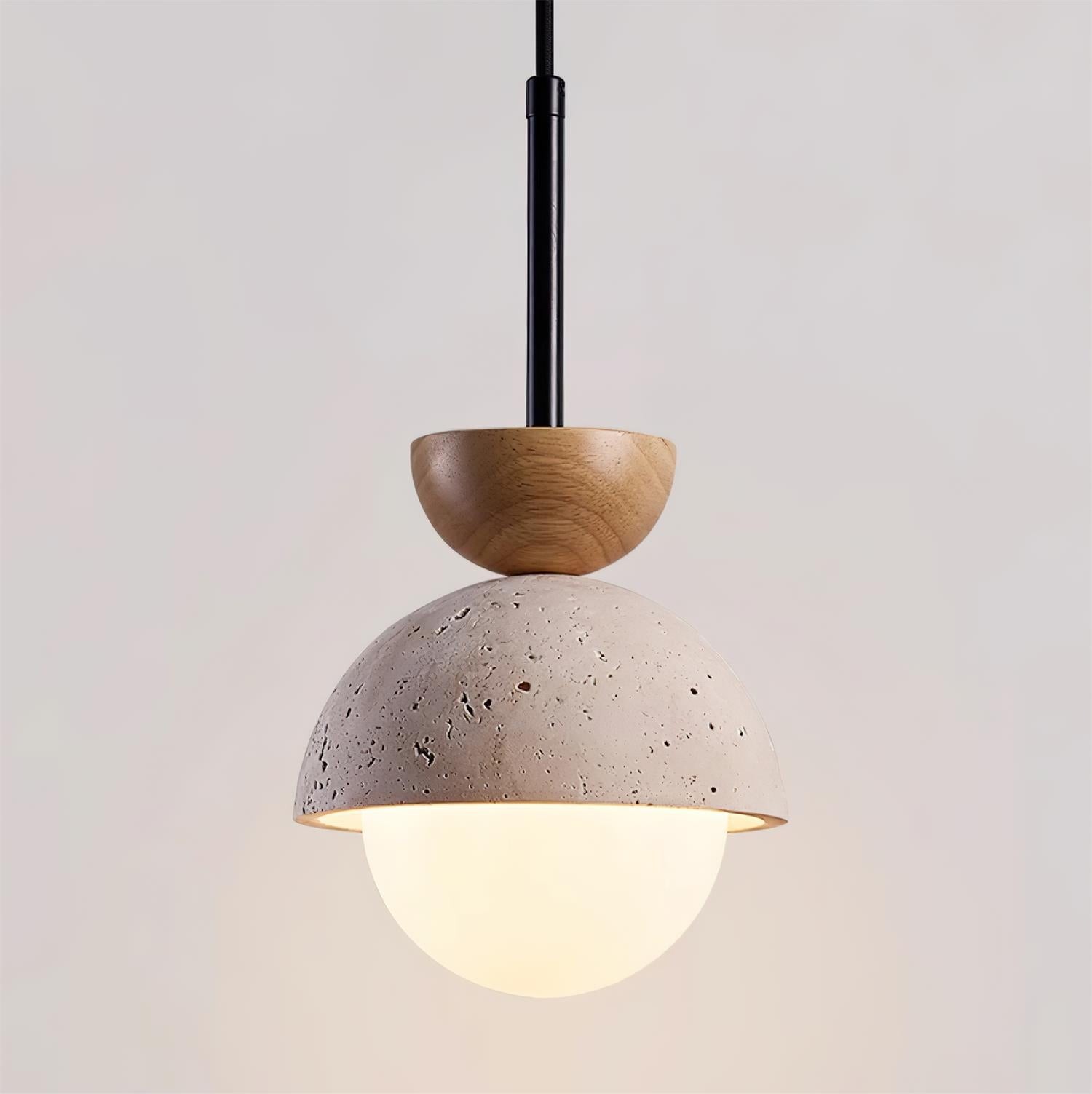 Natural Stone Spherical Pendant Light M159