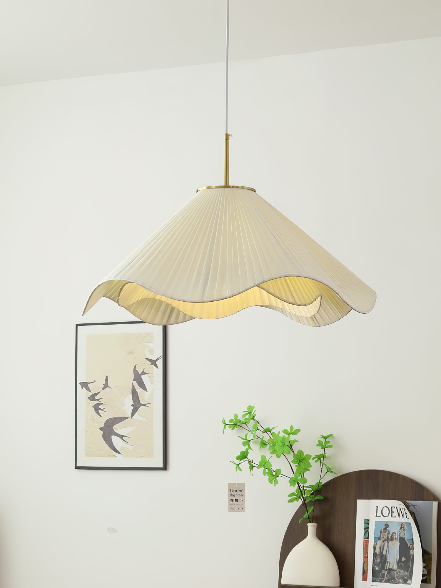 Nordic Cream Style Floral Pendant Lamp M458