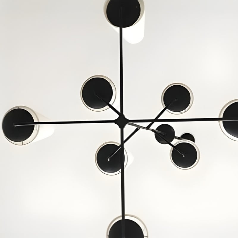 VertiFount Chandelier – Layered Metal Design for Open Interiors T566