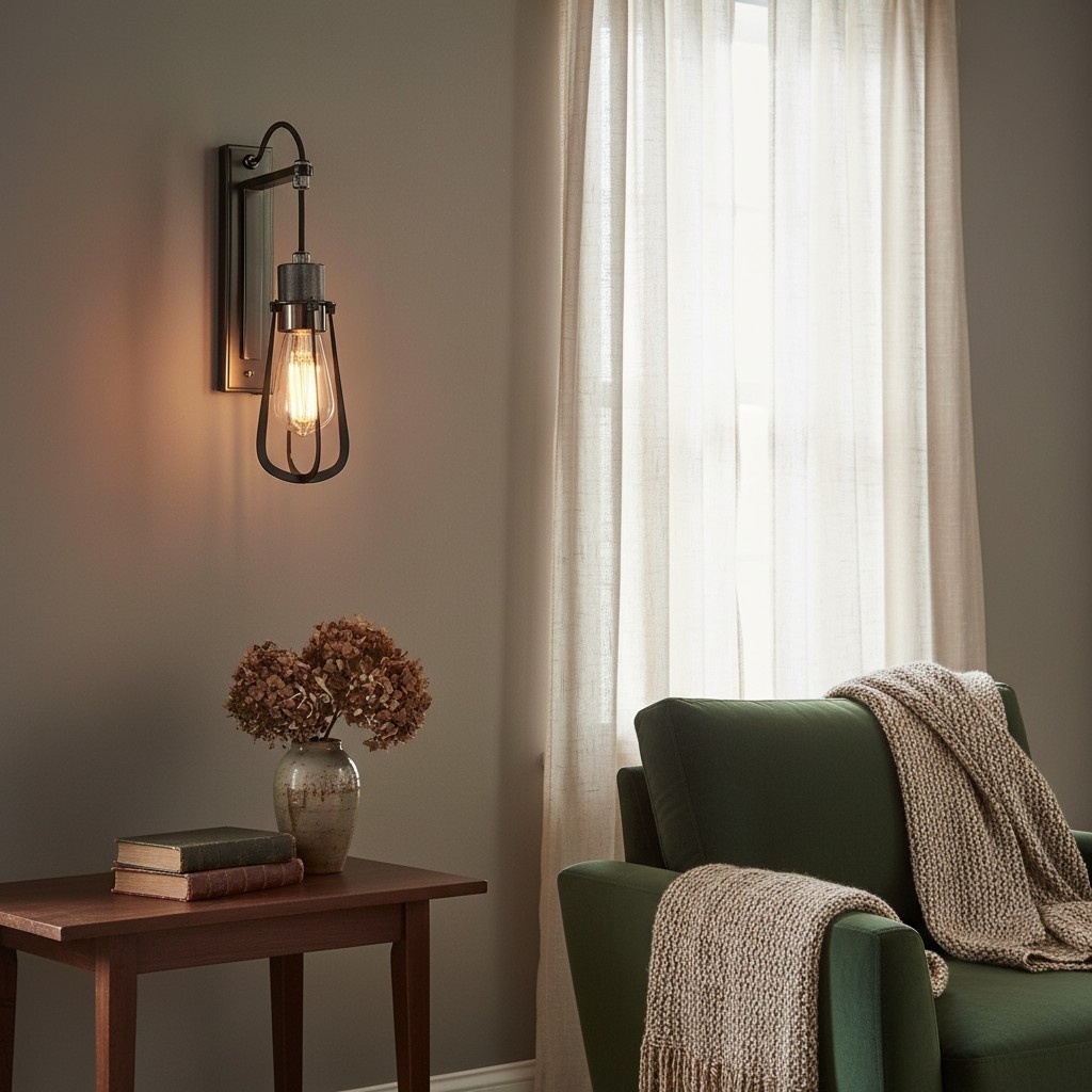 Readium Industrial Metal Wall Sconce - Modern Togle Switchg for Living Room and Study T888