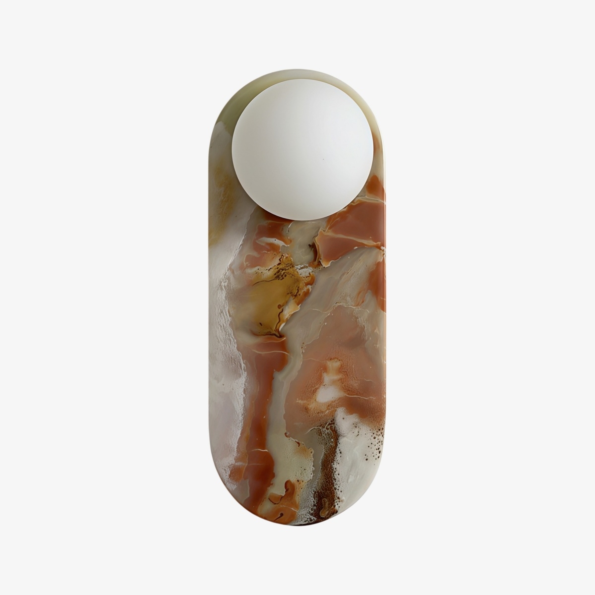 Vinbrea Stone Wall Lamp Organic Texture - Mid-Century Accent Light for Bedroom and Hallway T1221