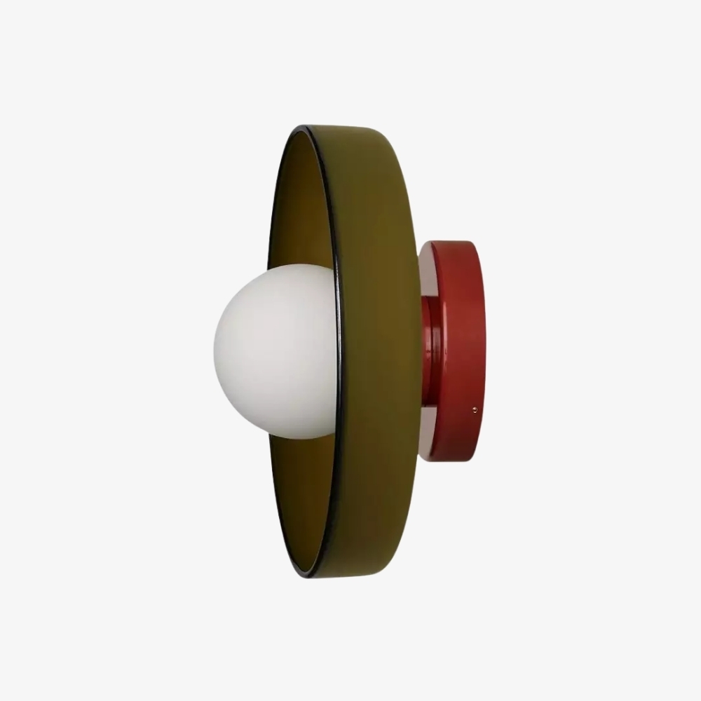 Kalo Blown Glass Disc Orb Flush Mount and Wall Sconce T662