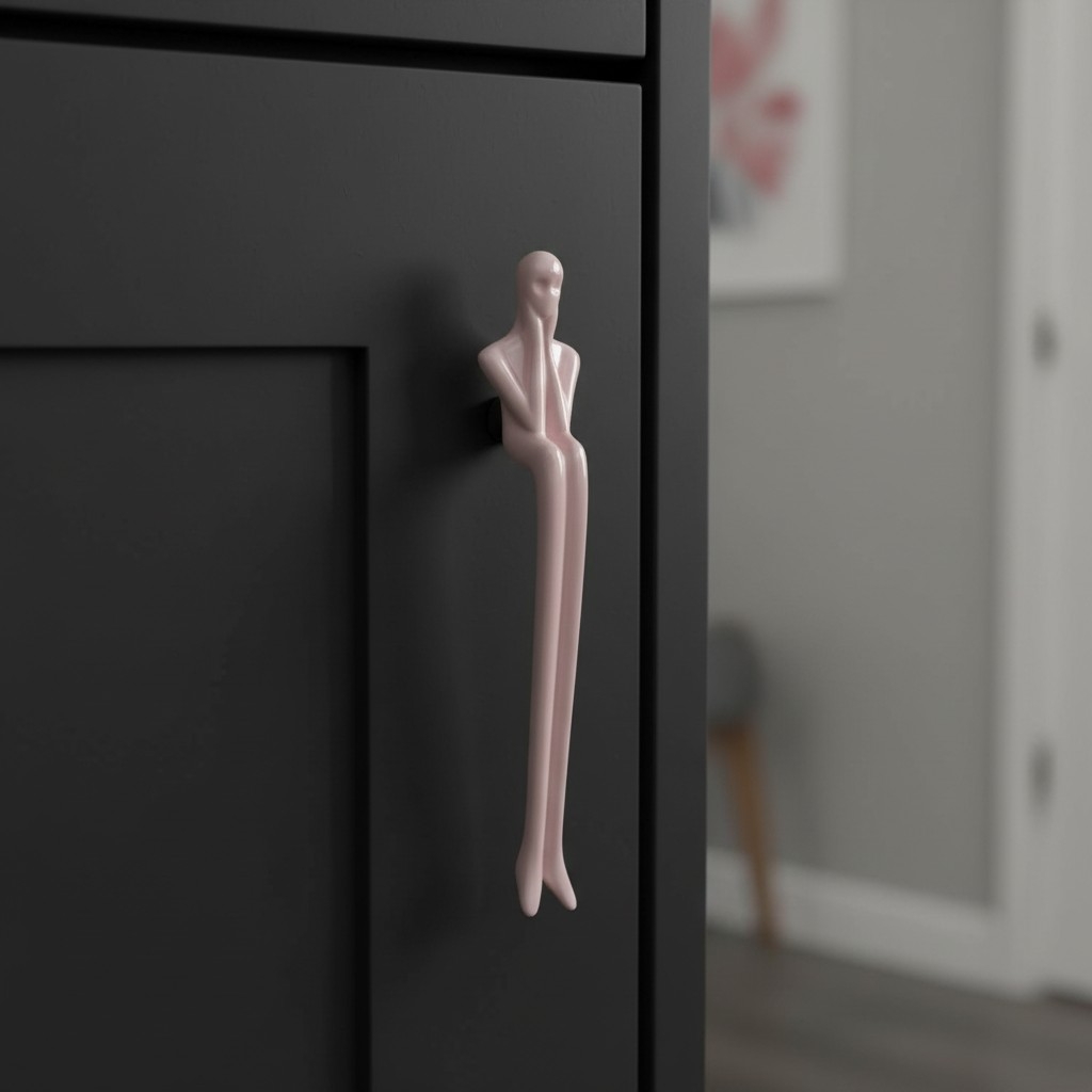 Verlitho Sculptural Metal Handle – Contemporary Drawer Pull Decor T1188
