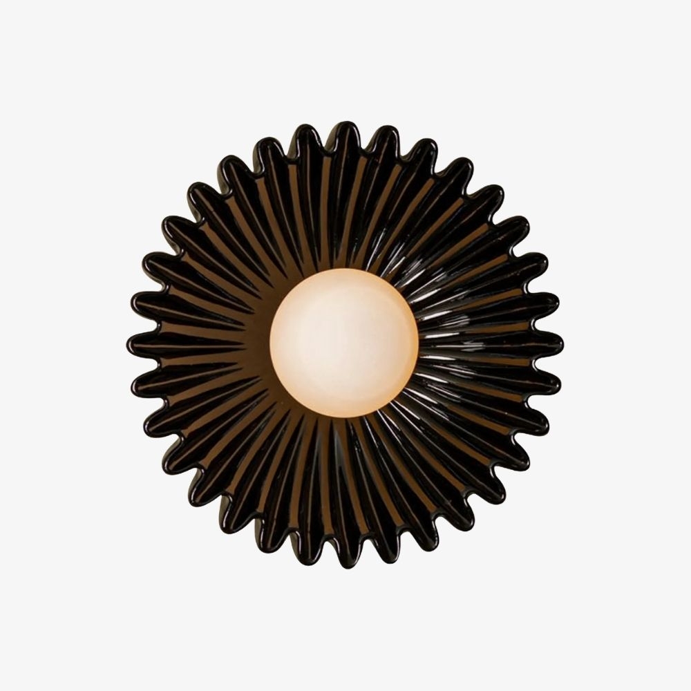 Glova Round Flower  Petal Wall Sconce, Sculptural Accent Light for Bedroom T744