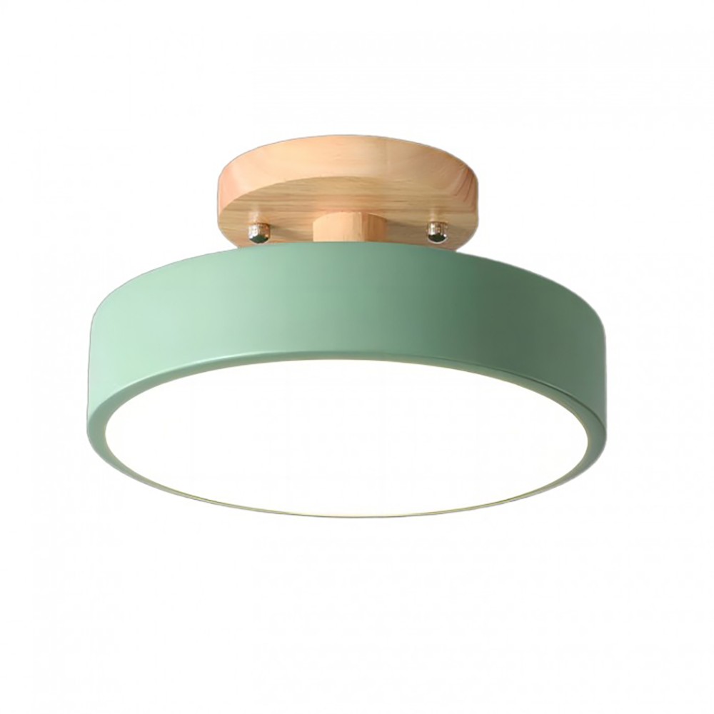Nordic Macaroon Wooden Round Ceiling Lamp S90