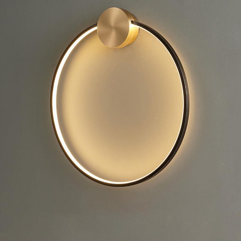 Minimalist Creative Simple Brass Round LED Wall Light M323