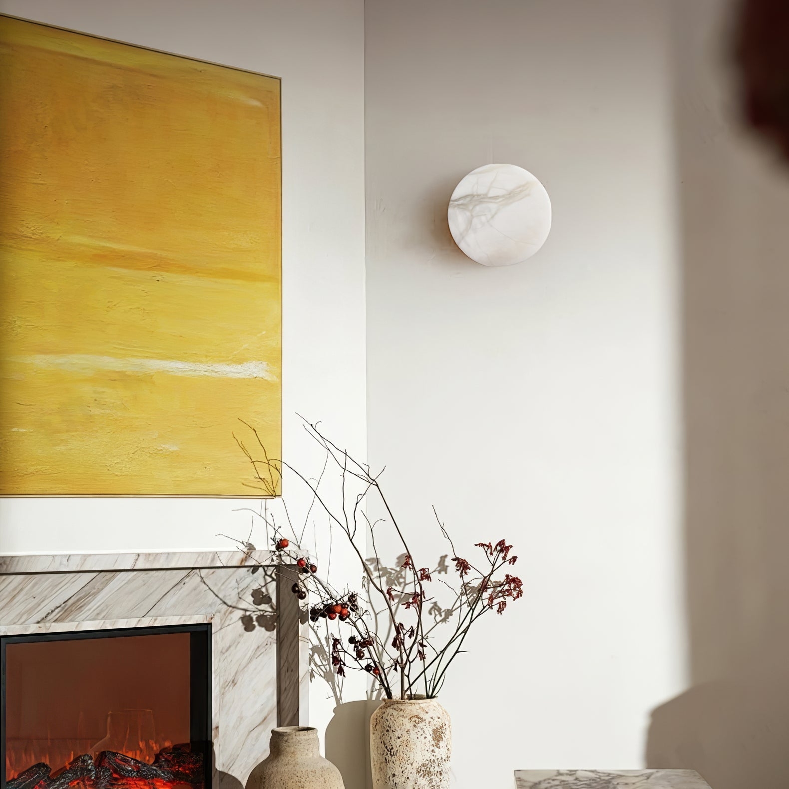 Cylindrical Alabaster Wall Lamp T1873