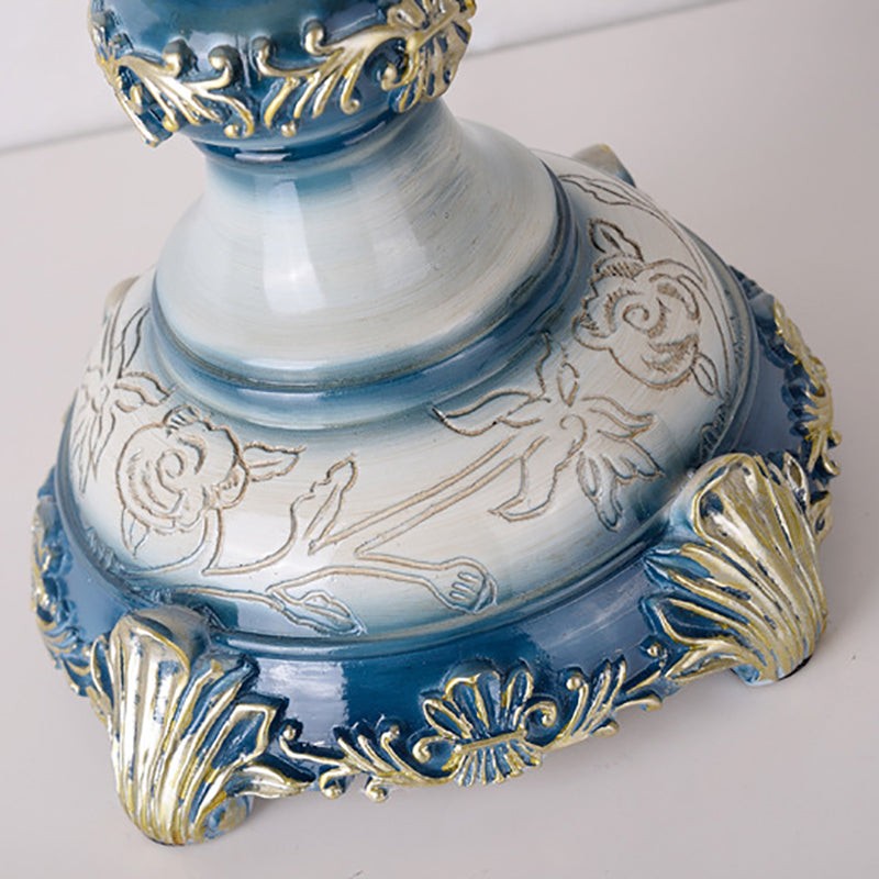 Carved Vase Base Floral Lampshade Table Lamp M501