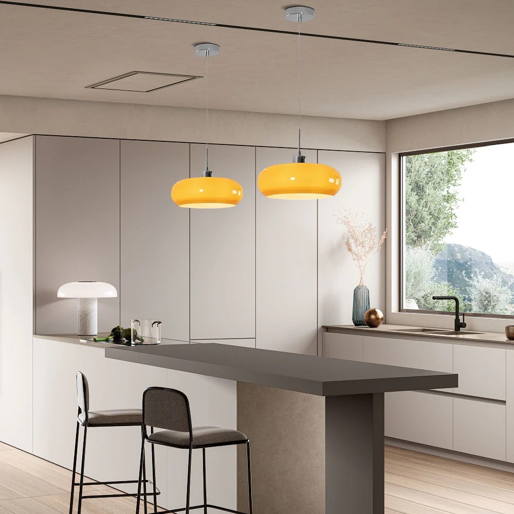 Nordic Bauhaus Glass Pendant Lamp S47