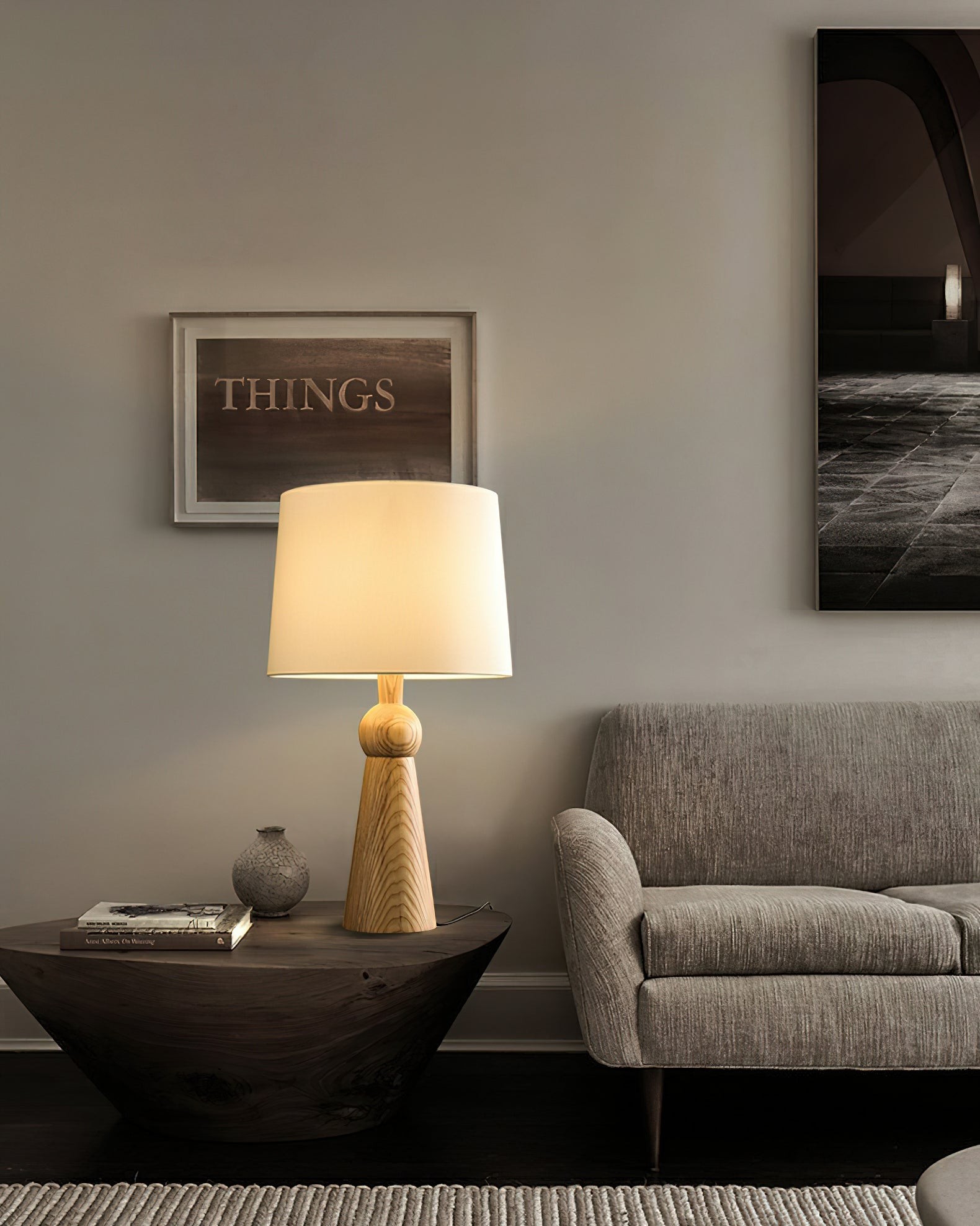 Nordic Retro Solid Wood Fabric Table Lamp M572