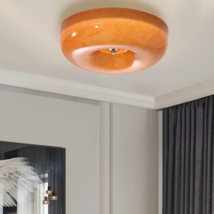 Bauhaus Cream Pudding Glass Ceiling Lamp S193