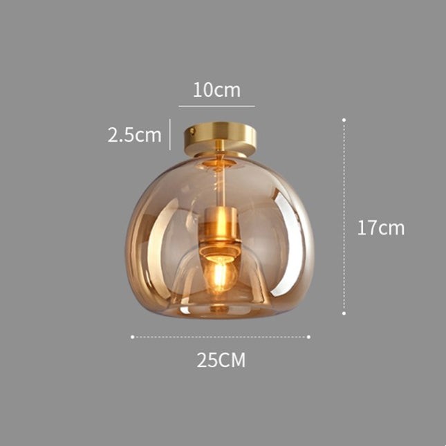 Retro Bubble Concave Glass Ceiling Lamp M05