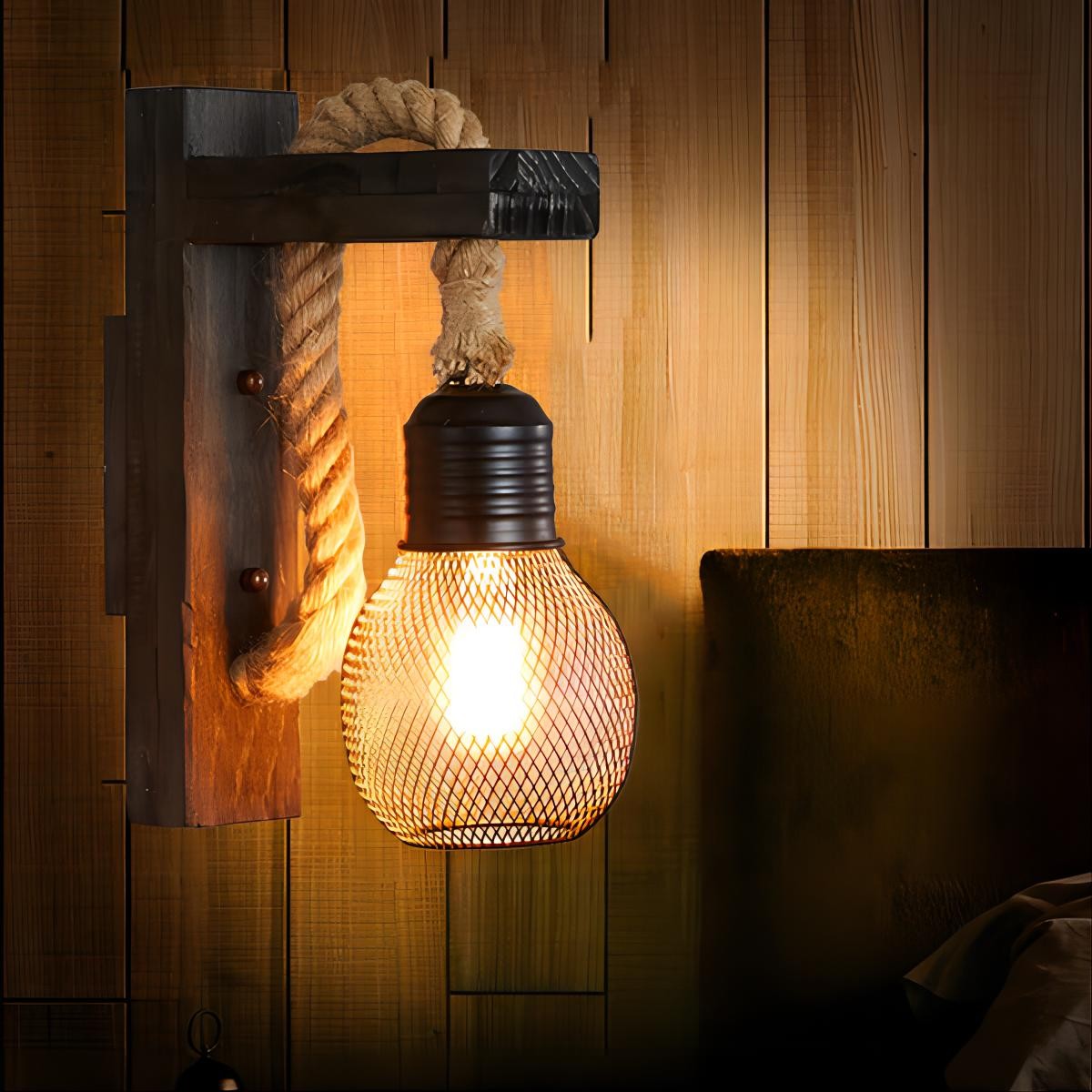 Hemp Rope Wall Lamp