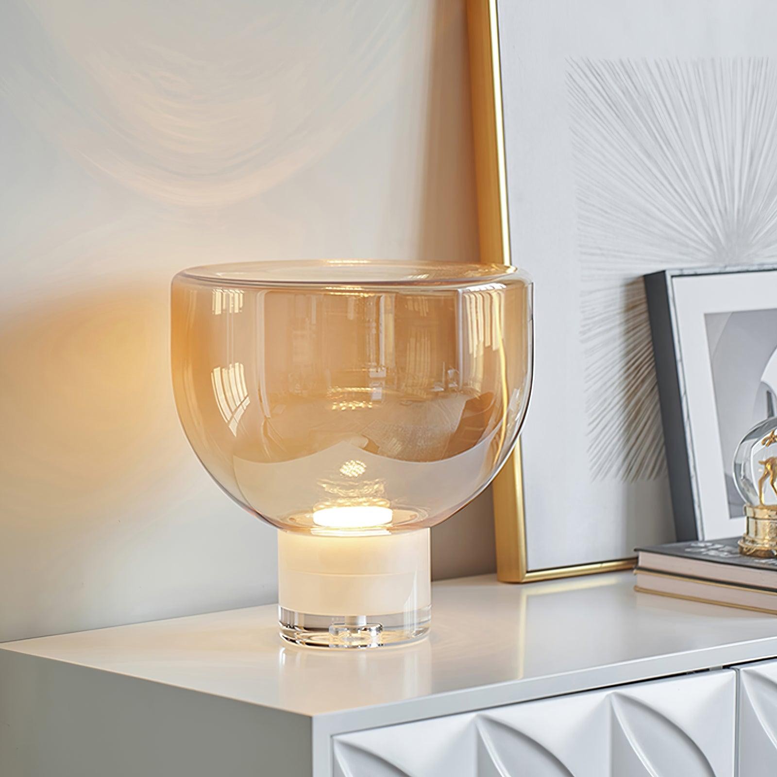 Nordic Simple Modern Luxury Glass Table Lamp For Study Room M394