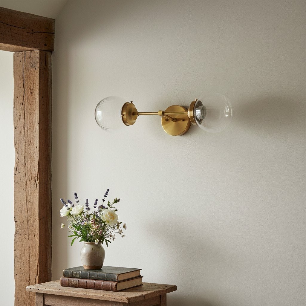 Lumio Globe Versatile Vanity Sconce - Dimmable Light for Bathroom and Hallway Use T353
