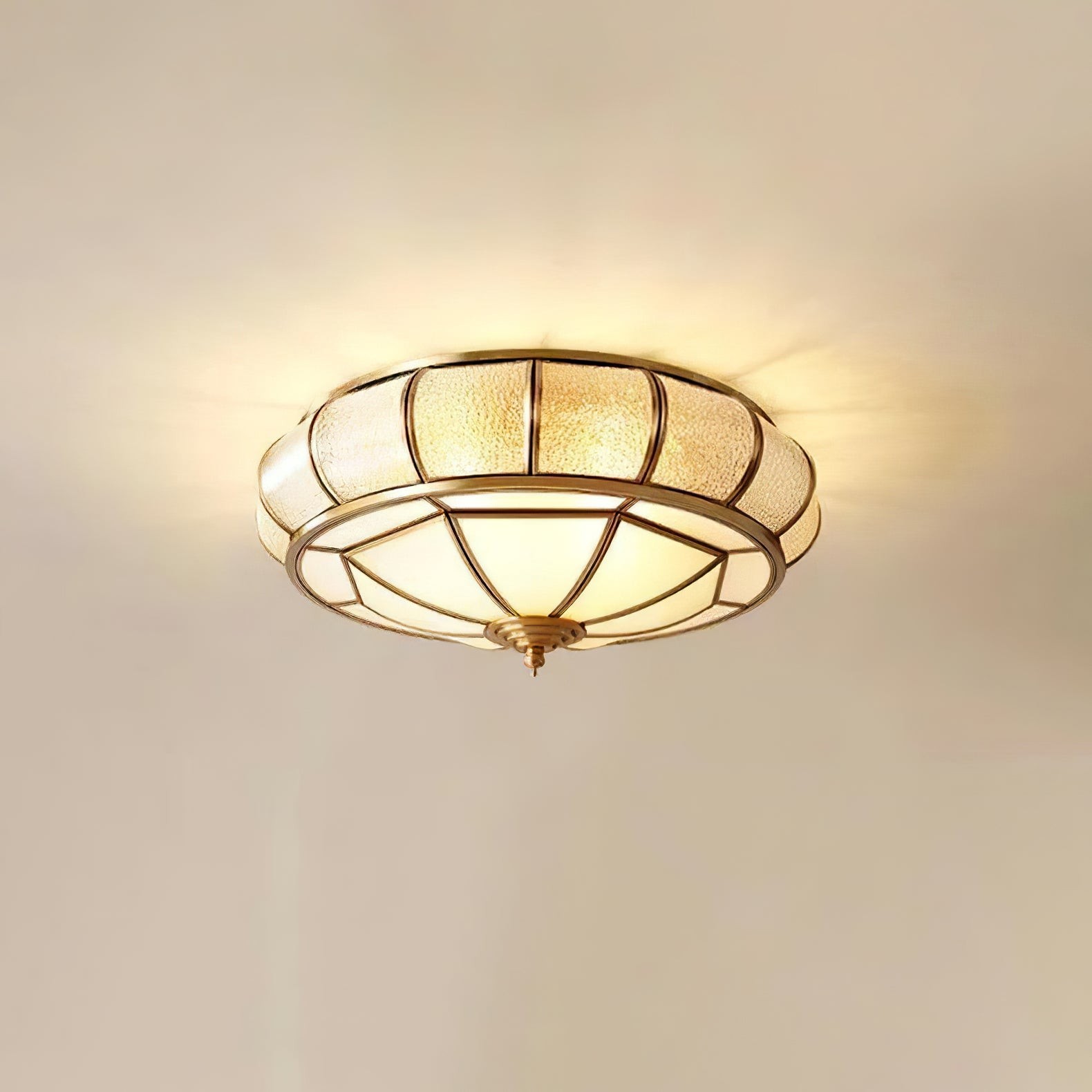 Round Textured Glass Ceiling Light M416