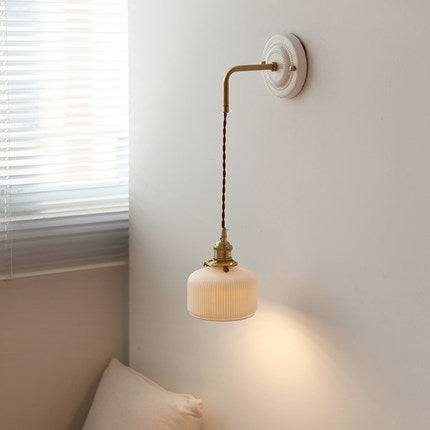 Elegant Ceramic Wall Sconce – Minimalist Modern Lighting for Living Rooms T449