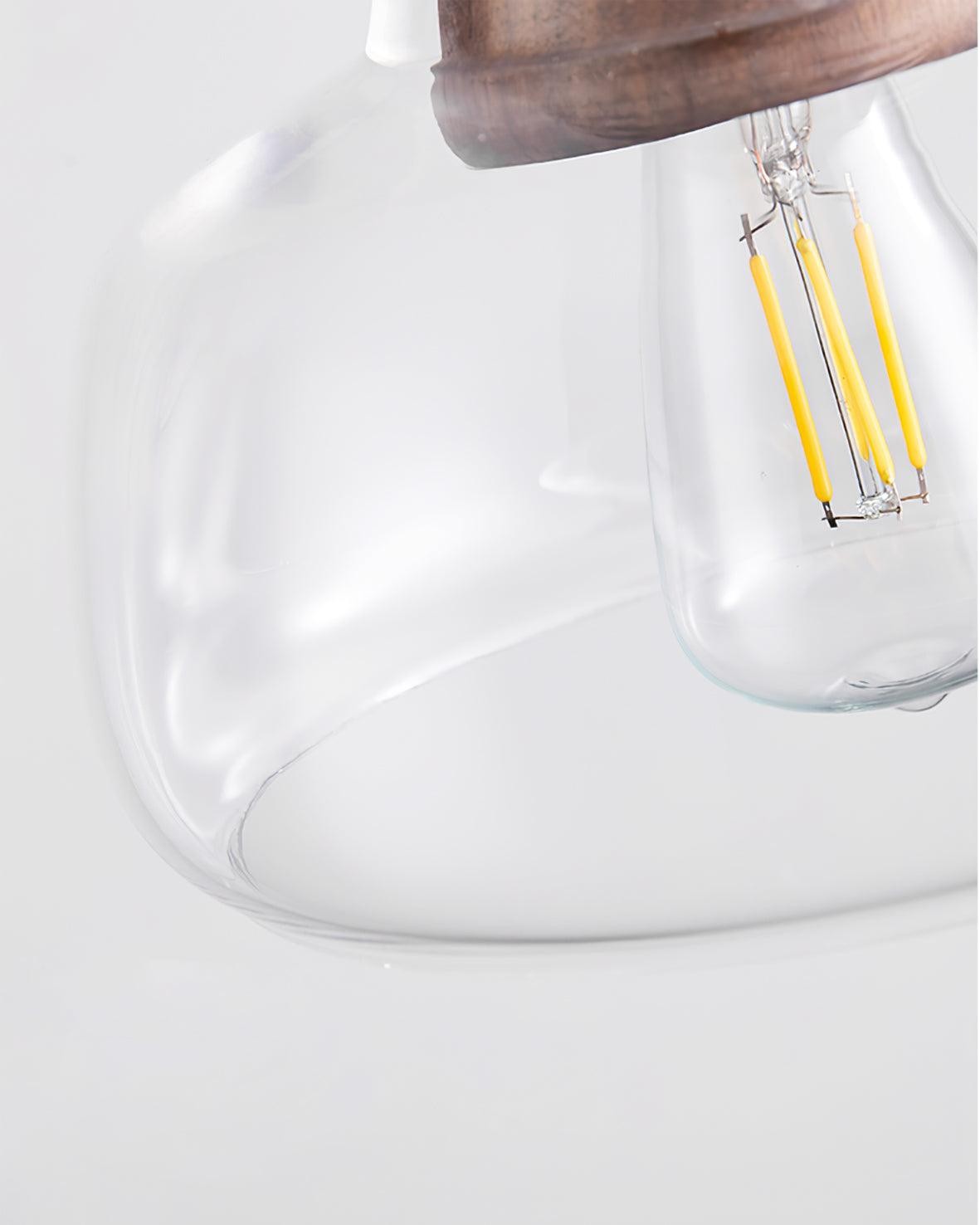 Walnut Glass Pendant Lamp M200