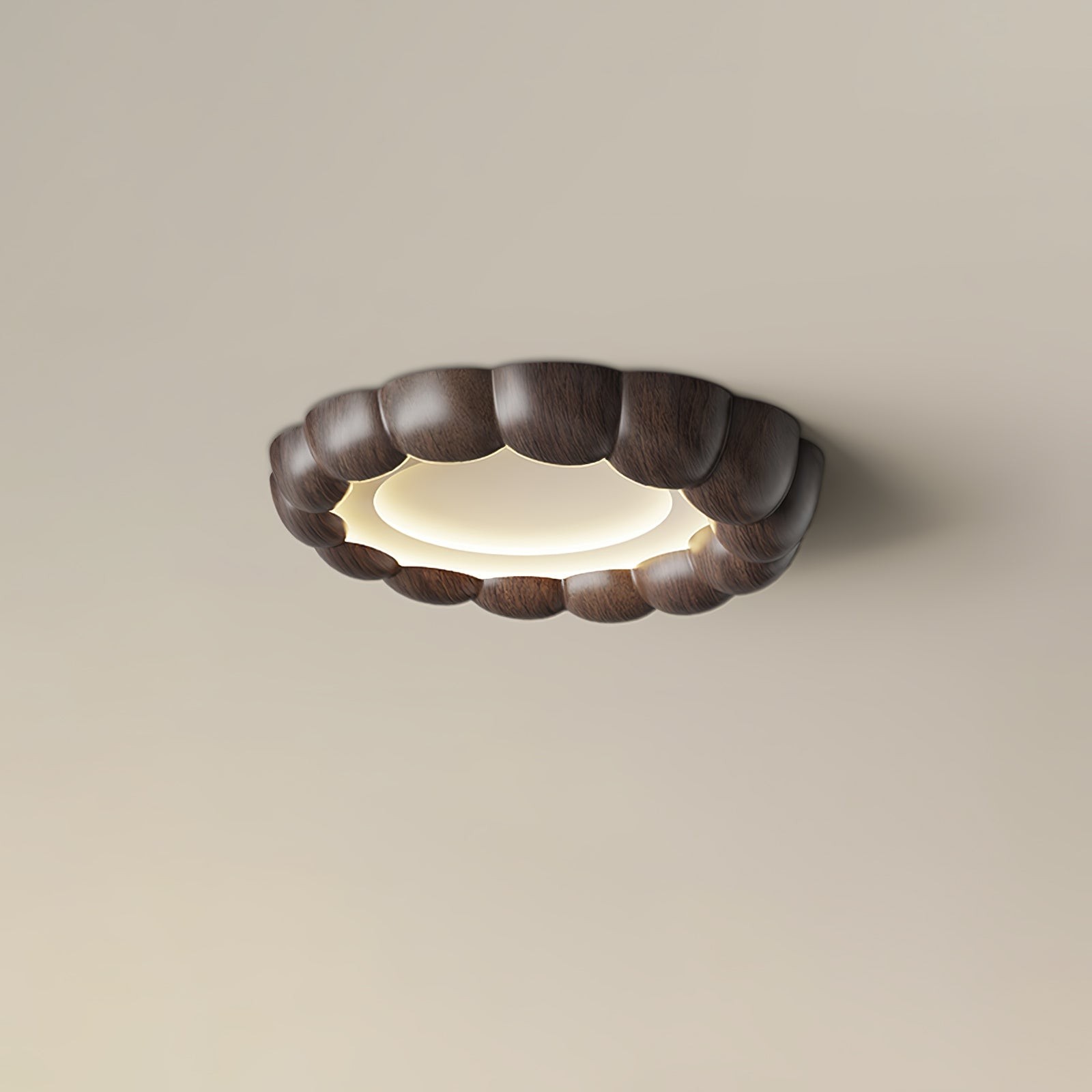 Faux Wood Ripple Ceiling Lamp M456