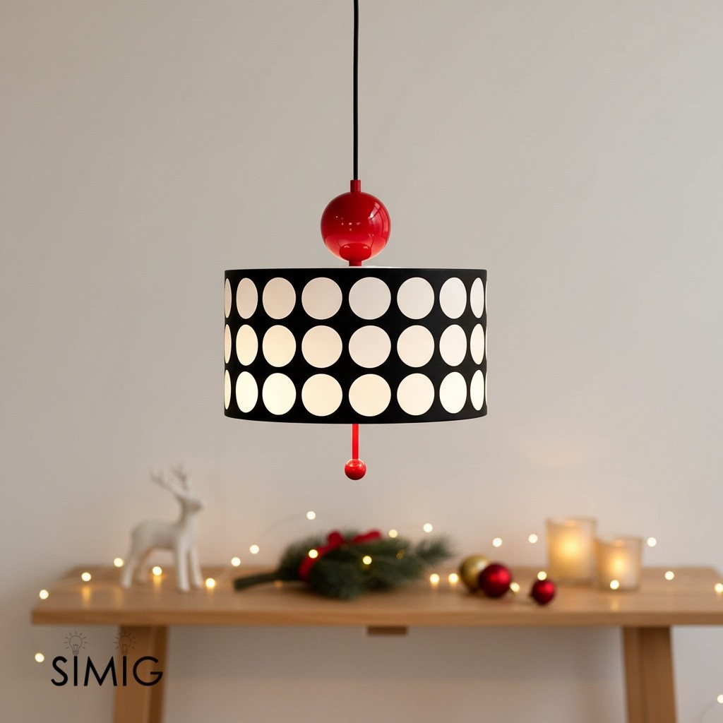Polka Dot Lattice Pendant Lamp - French Vintage Light for Dining M165