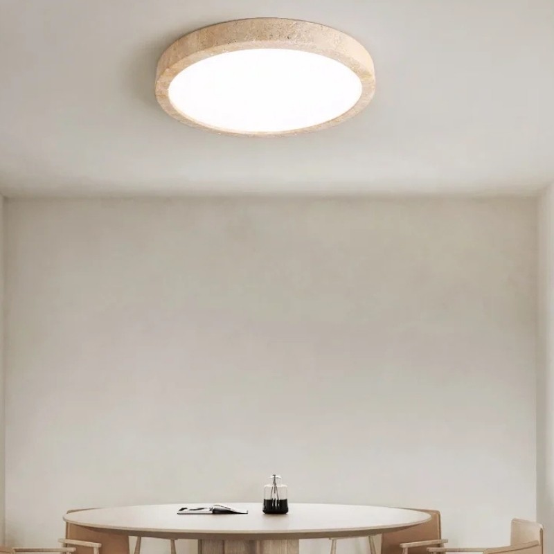 Round Ceiling Light - Nordic Travertine for Living Room S298