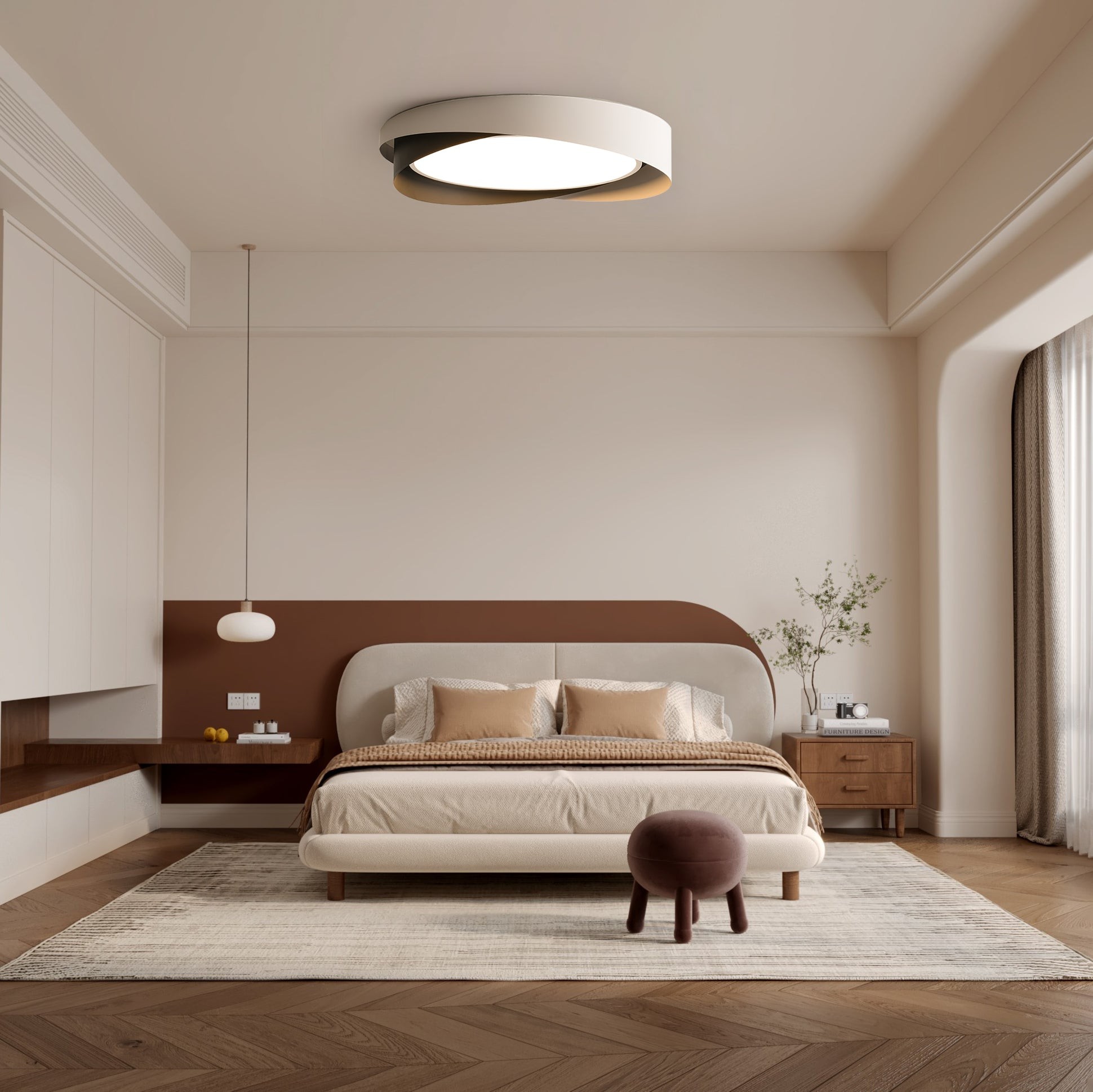 Nordic Style Modern Minimalist Wave Pattern Ceiling Lamp M424
