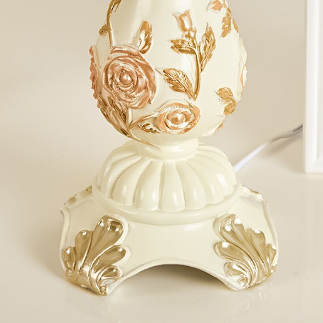 Classic European Vase Base Resin Fabric Table Lamp M09