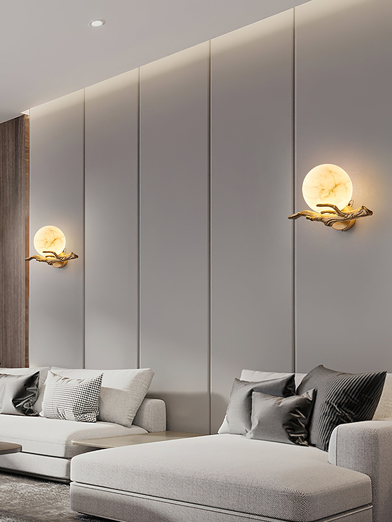 Retro Twigs Alabaster Wall Lamp T1659