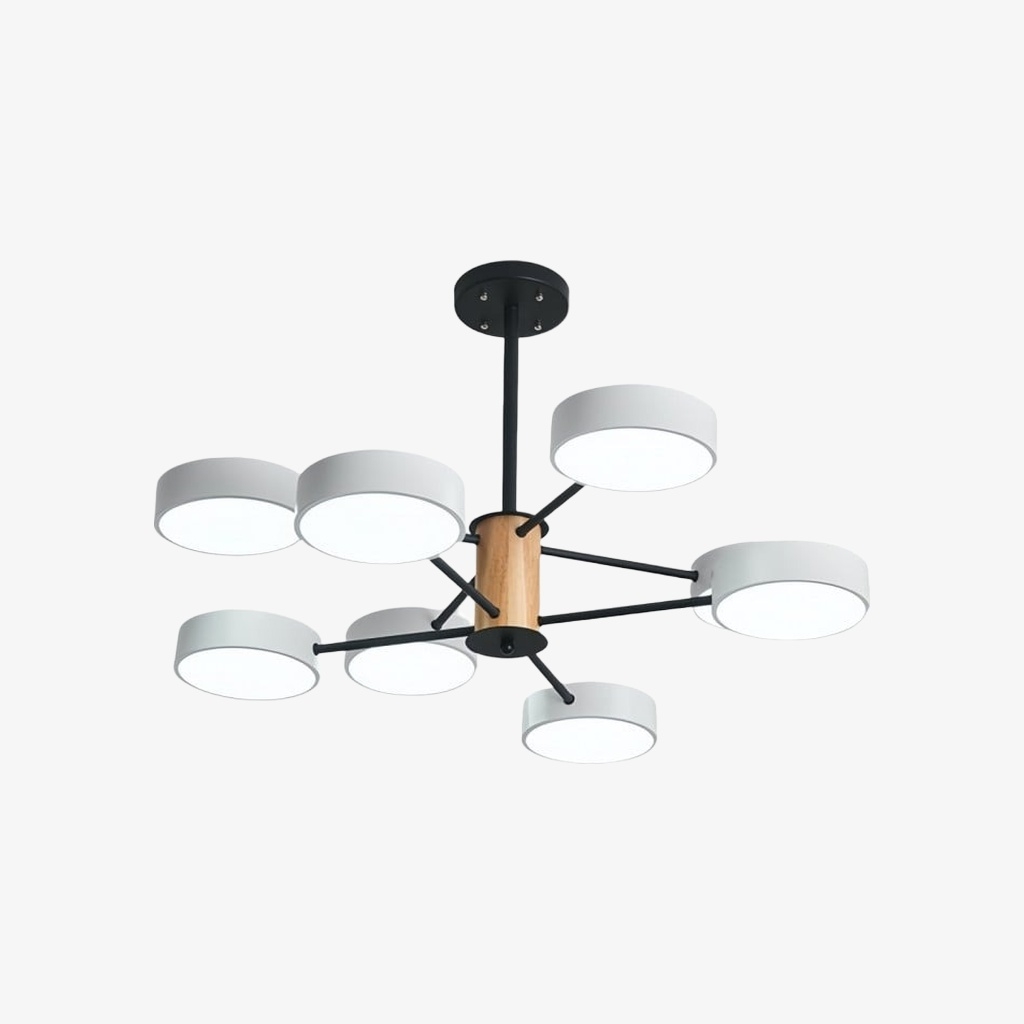 Modern Branch Design Chandelier - Wooden Sputnik LED Light for Dining Room S387