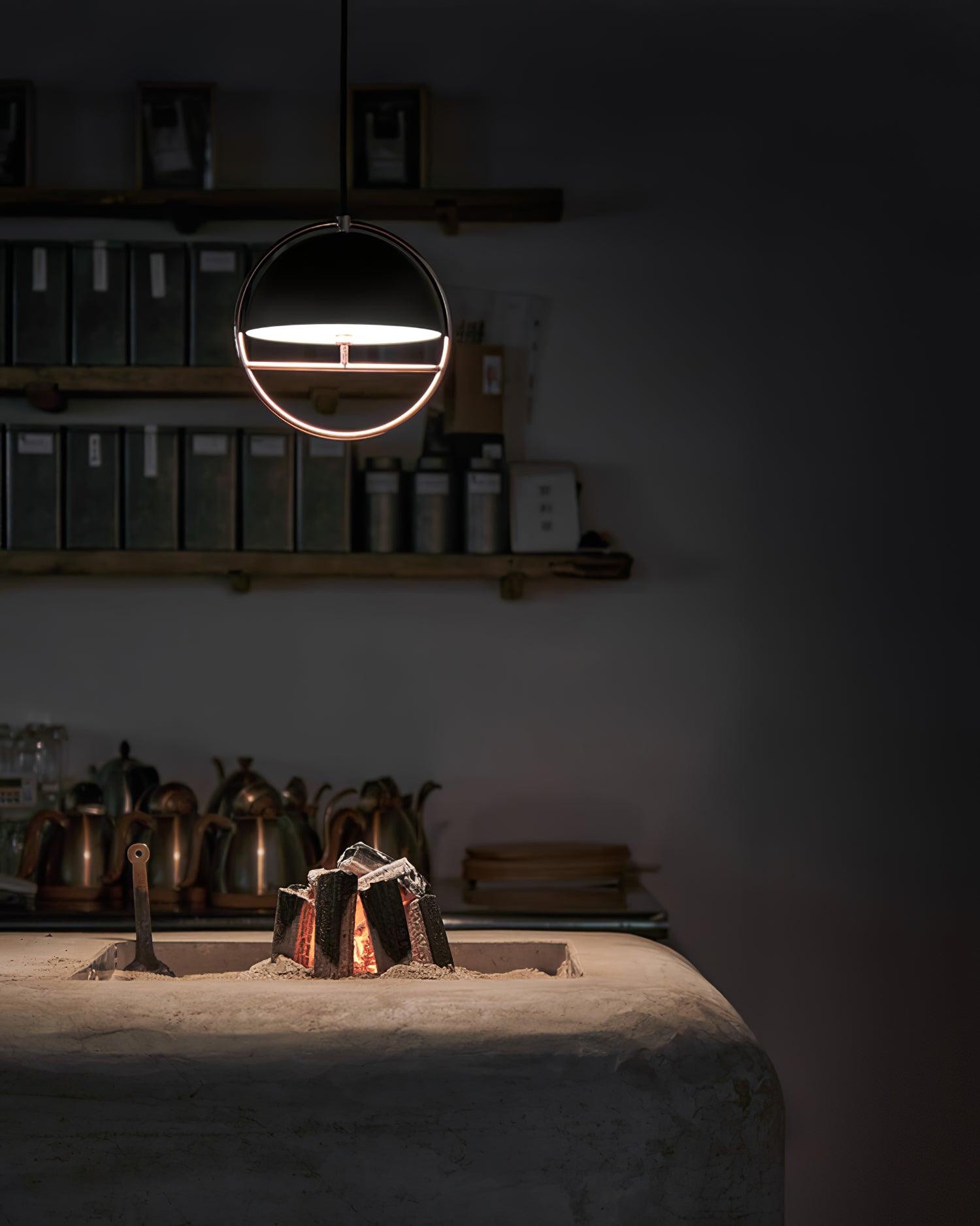 Nordic Hemispherical Ring Metal Pendant Lamp M448
