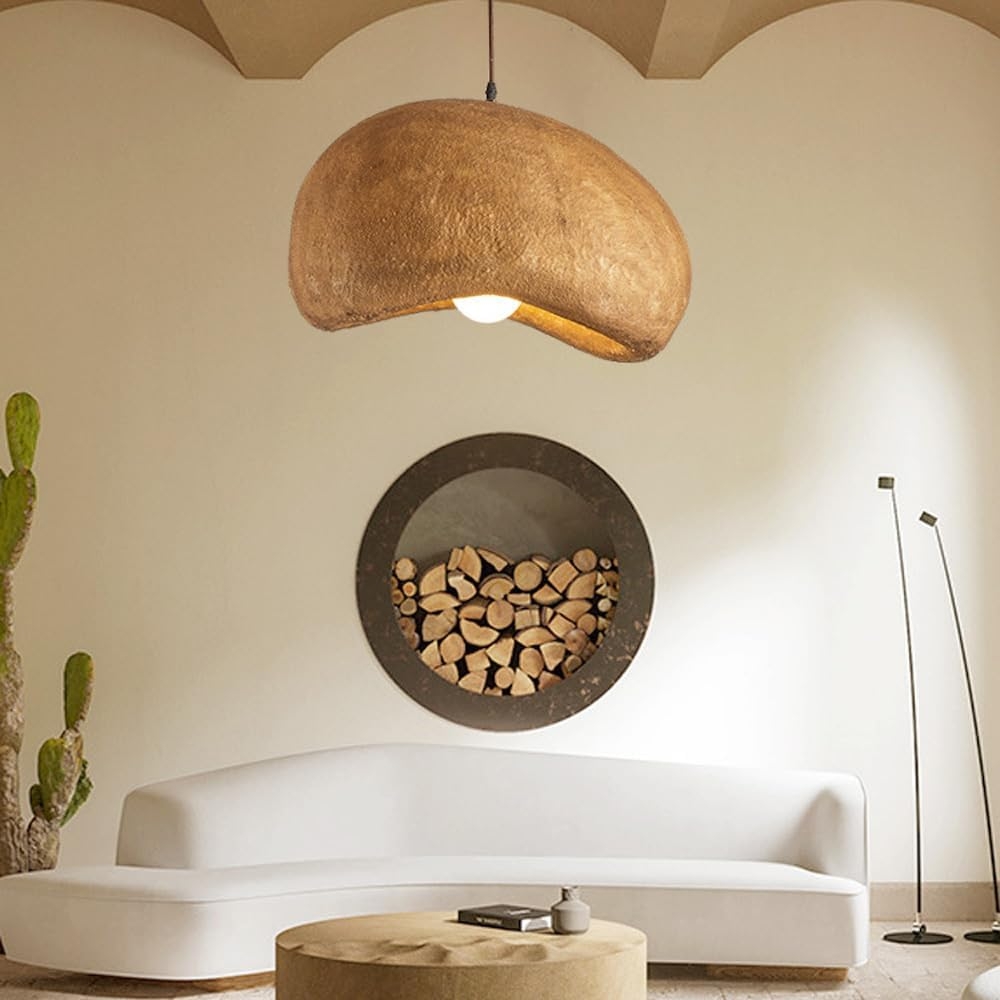 Wabi-Sabi Coffee Cloud Japandi Resin Pendant Light T2048