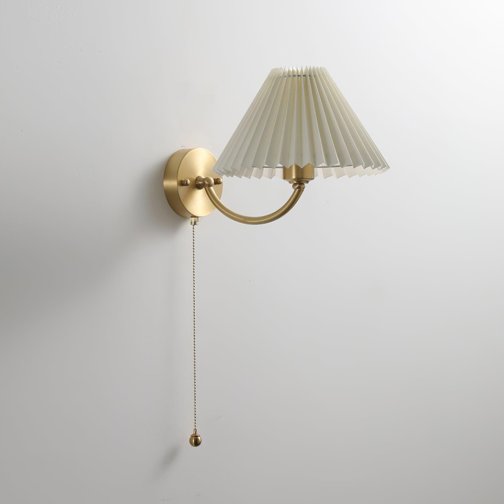 Modern Minimalist Luxury Fabric Brass Wall Lamp For Living Room M331