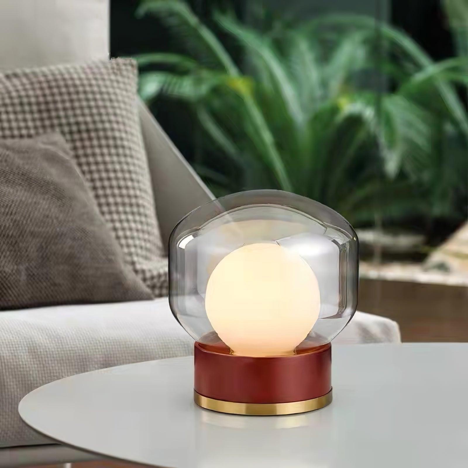 Simple Creative Wood Orb Table Lamp M423