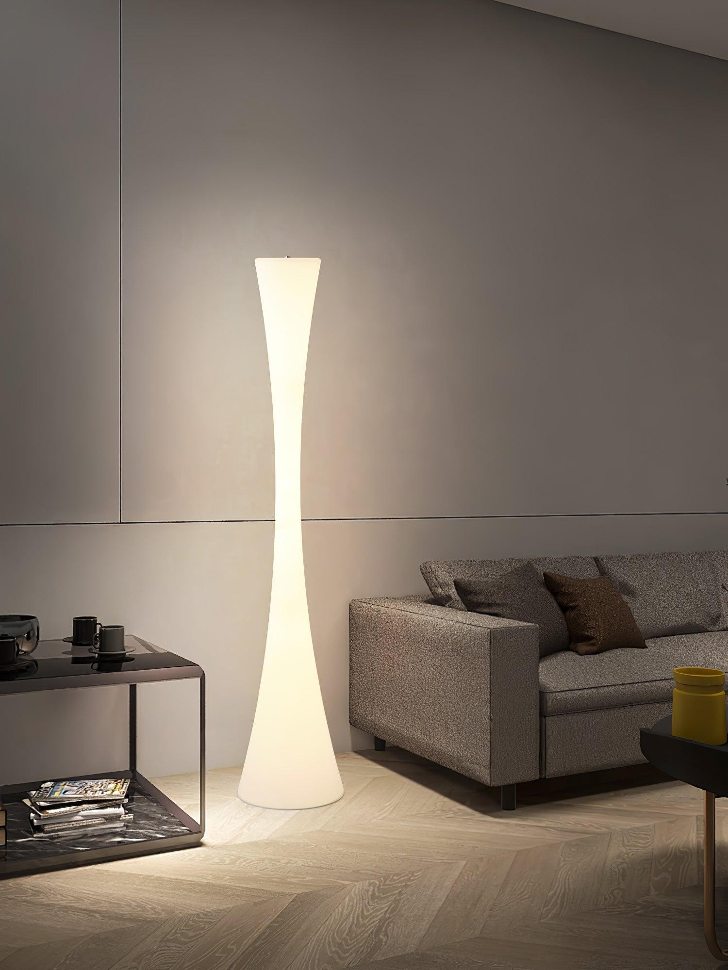Romantic Simple White Column Floor Lamp G06