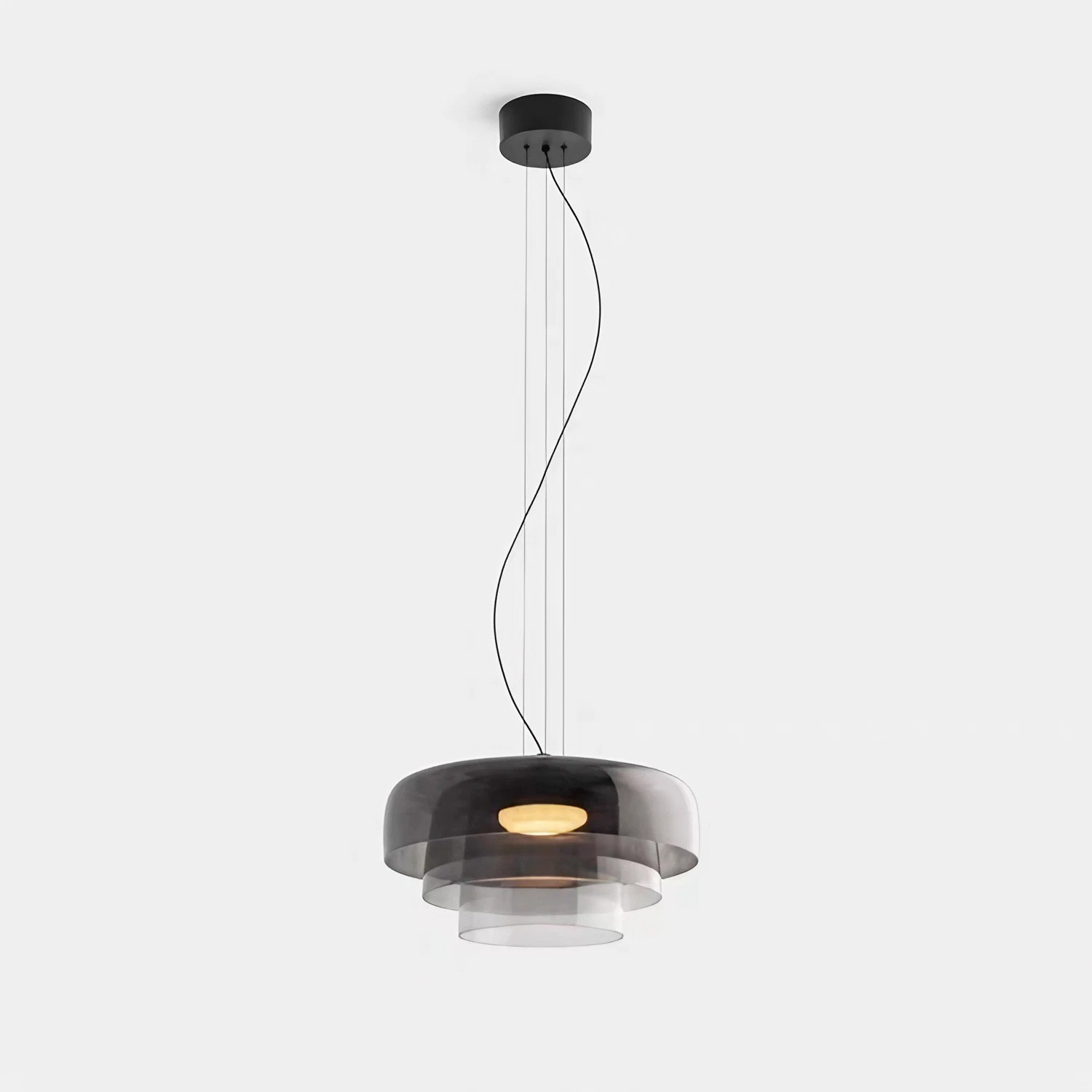 Lark 3 Shade Modern Glass Pendant Light