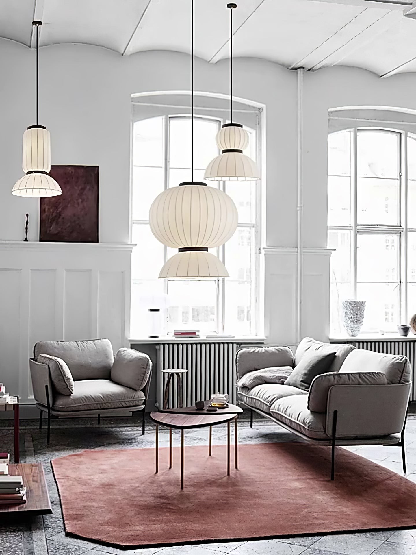 Mulberry Silk Lantern Pendant Light M433