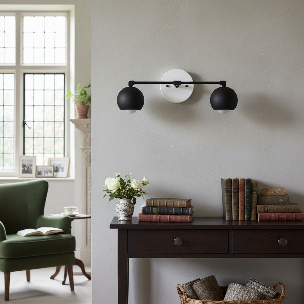 Metio Dome Decorative Vanity Light - Classic Orb Shade Bathroom Wall Lamp T324