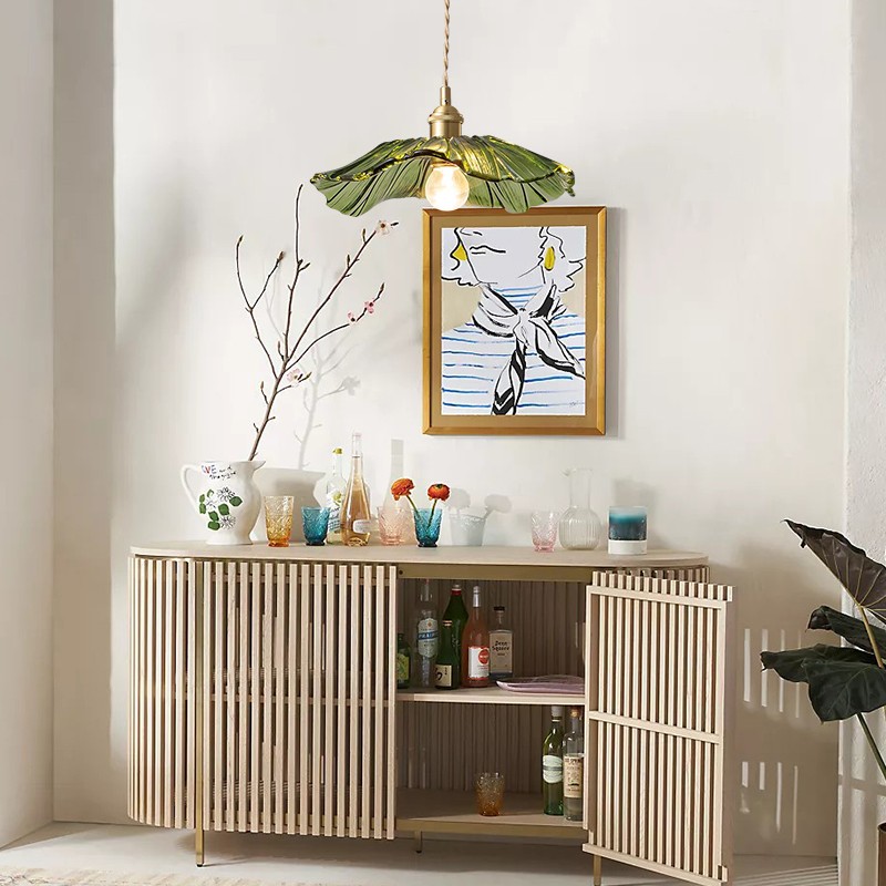 Tiffany Lotus Glass Pendant Light for Living Room S08