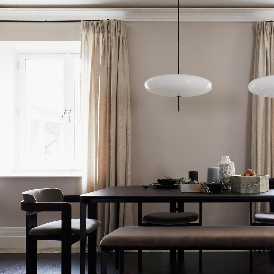 Modern Oval Pendant Light – Metal and Acrylic Pendant Lamp for Living Room